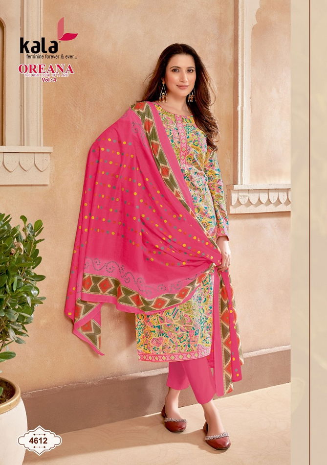 Kala Oreana 4 Cotton Printed Readymade Suits
